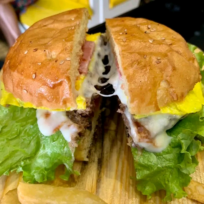 All in one double burger