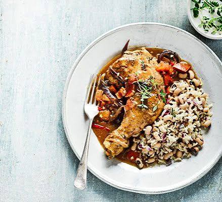RICE WITH CHICKEN PICECESS