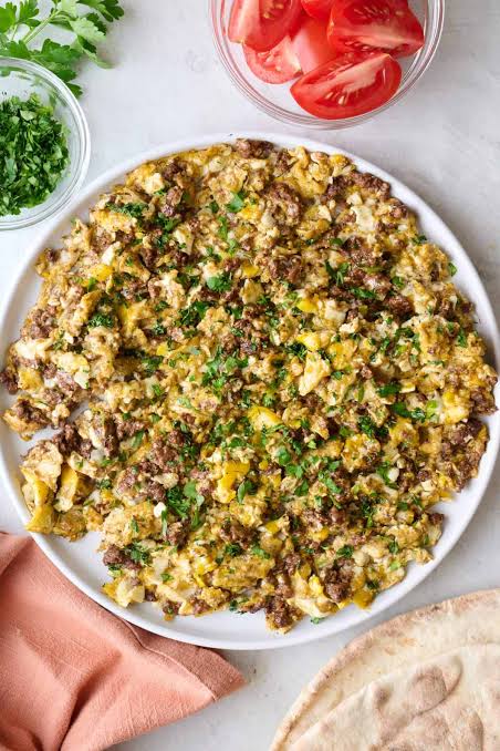EGG WITH MEAT
