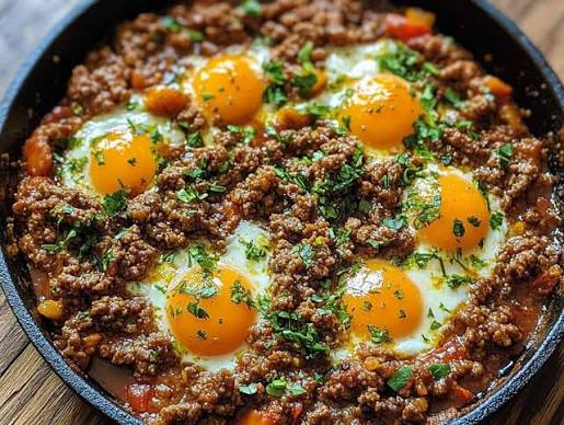 Egg with meat