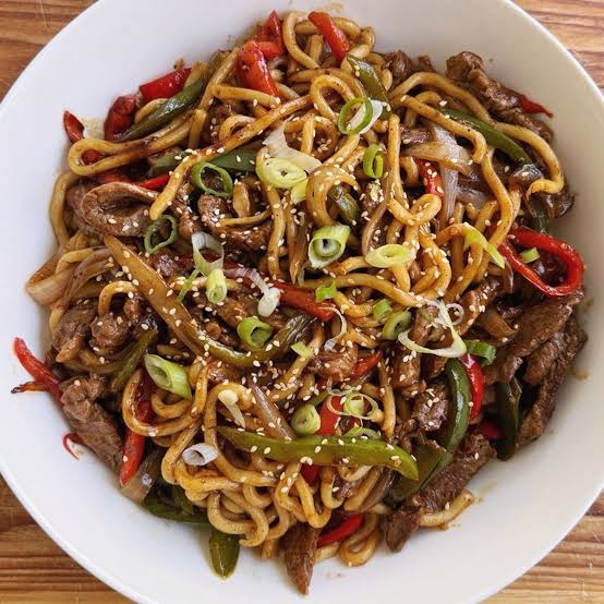 Stir Fried Beef with Noodles