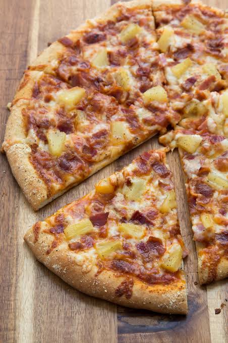 Three Cheese Pizza with Pineapple